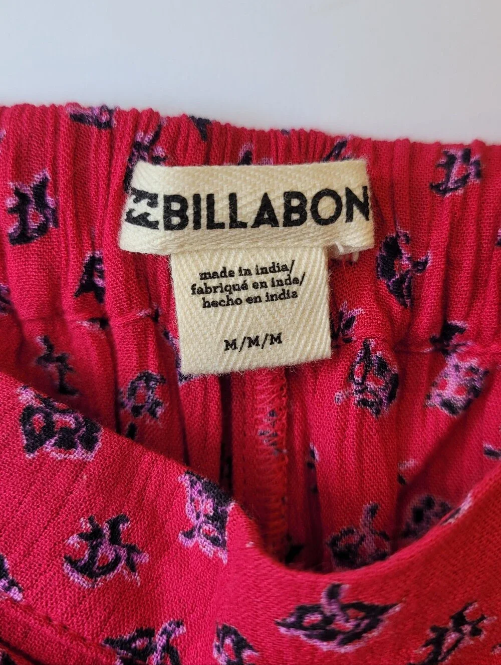 Billabong Red Floral Skirt Flirt Wrap Skort Mini Size Medium